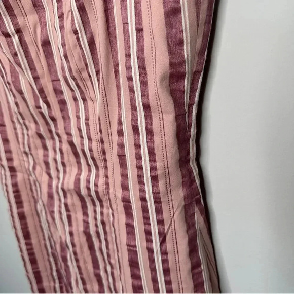 Alexis Womens Brandy Mini Dress Pink Rose Stripe Wide Ruffle Shoulder Medium - Picture 9 of 12